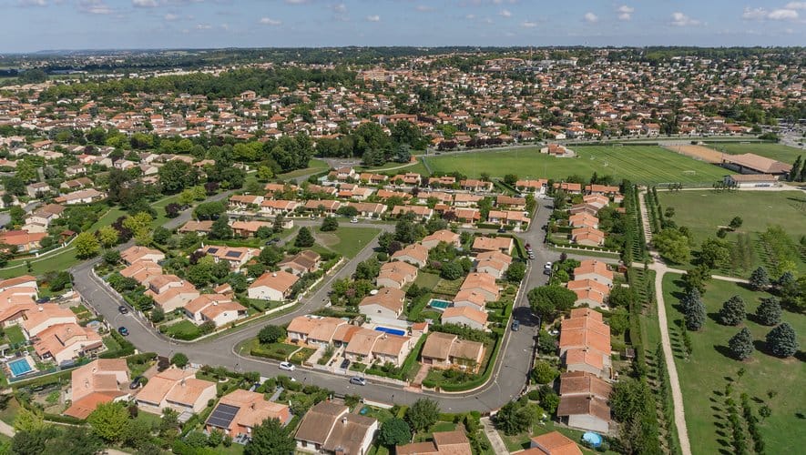 Rencontres à L'Union (31) en Haute-Garonne – vue panoramique de L'Union près de Toulouse pour rencontrer des célibataires
